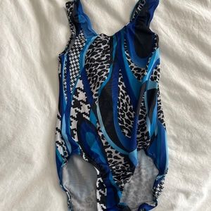 Blue and Leopard Leotard: Susie Q Leo’s